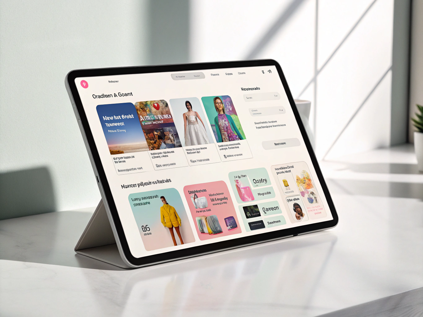 Algorithmic storefront layout displaying personalized merchandising vectors